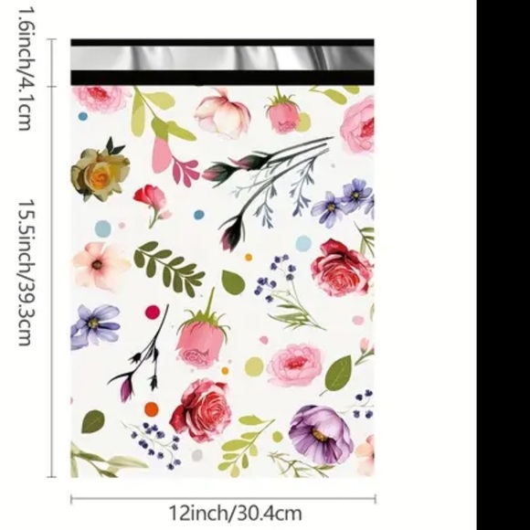 25 Poly Mailers Floral Pattern - Picture 2 of 9